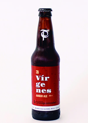 Cerveza Vírgenes estilo Amber Ale de cervecería Transpeninsular