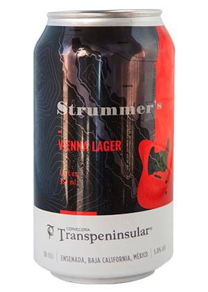 Cerveza artesanal Strummer's. Estilo Vienna Lager de cervecería Transpeninsular