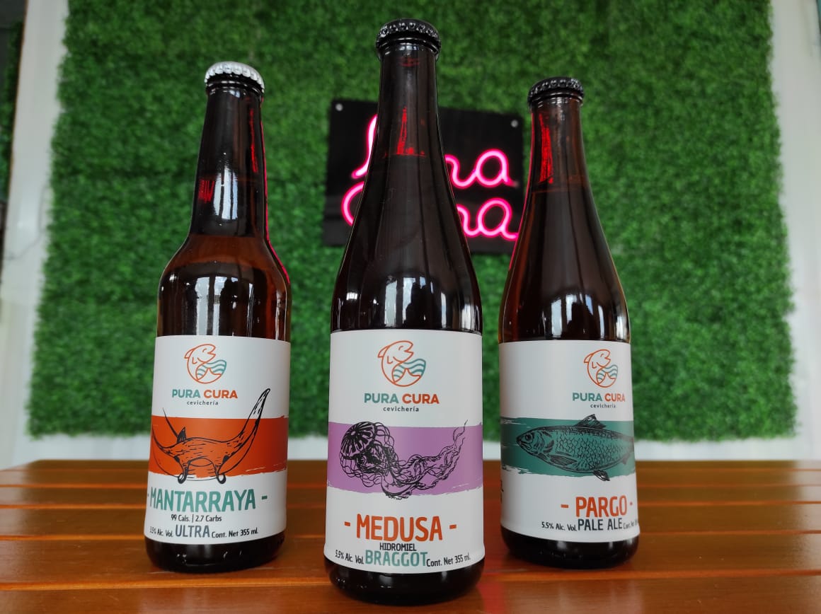 Botellas de cerveza artesanal personalizada para restaurantes