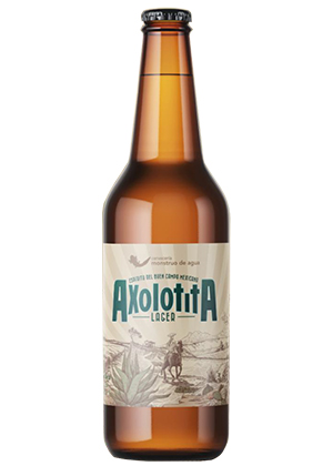 Cerveza Axolotita estilo Lager de cervecería Monstruo de Agua